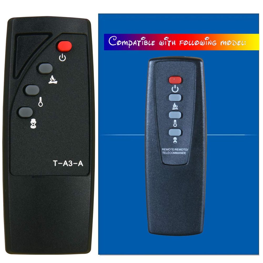 Compatible with Twin Star ClassicFlame Classic Flame Dura Flame Fireplace Stove Heater Infrared Remote Control 18II210GRA-A001 23II210GRA-A000 23II210GRA-A001 23II210GRA-A003 (T-A3-A)