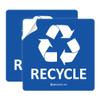 IGNIXIA Pack of 02 Recycle Sign Decals self Adhesive - Recycling Stickers 5 x 5 Inches Recycle and Trash Sticker for Trash can with Over Lamination- Recycle Labels view 1