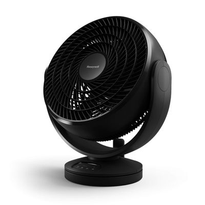 PUR Honeywell HF715 Turbo Force Floor, Small, Black  Oscillating Personal Fan for Home or Office with Remote Electronic LED Controls-3 Speeds and 90 Degree Pivot