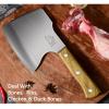 BLADESMITH Meat Cleaver Butcher Axe Bone Chopper Heavy Duty - 6.3'' Bone Cutting Knife Bone Breaker, Stainless Steel Thicken Blade & Pear Wood Handle, Slaughterhouse Looks Manly,2025 Gifts view 3
