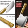 BLADESMITH Meat Cleaver Butcher Axe Bone Chopper Heavy Duty - 6.3'' Bone Cutting Knife Bone Breaker, Stainless Steel Thicken Blade & Pear Wood Handle, Slaughterhouse Looks Manly,2025 Gifts view 4