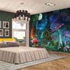 Aidatain Fantasy Mushroom Forest Tapestry for Teen Girl Magical Tree of Life House Full Moon Wall Hanging Fairy Tale World Tapestries Flannel Large Size 80" 60" Wall Decor Bedroom Living Room GTCCAT1 view 3