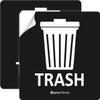 IGNIXIA Pack of 02 Recycle Sign Decals self Adhesive - Recycling Stickers 5 x 5 Inches Recycle and Trash Sticker for Trash can with Over Lamination- Recycle Labels (Black, 5 X 5 Inches) view 1