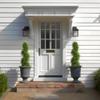 35inch Spiral Topiary Tree, 2 Pack Artificial Ceder Outdoor Plants, Boxwood Topiary Trees Fake Greenery for Front Porch Home Decor view 3