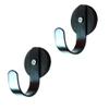 Jinegelela 2PCS Magnetic Metal Wreath Hanger Door Hook, Wreath Hook Holder for Metal Door (Black) view 2