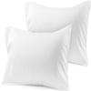 COTTON STICH Toddler Pillowcases 12x16 Set of 2, 100% Cotton 600 Thread Count, Soft Breathable Kids Pillow Covers, Zipper Closure, Small Travel Pillowcase, White view 1
