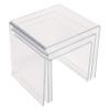 Set of 3 Clear Acrylic Nesting Display Risers 9 L x 8 W x 9 H and Smaller For Displaying Collections at Home or Products in a Store (Quantity 1) (1) view 1