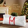 Zober Large Christmas Tree Storage Bag - Fits 9 Ft Artificial Trees - Plastic, Waterproof Christmas Tree Bag For Storage Box For Xmas - Strong, Durable Handles - Label Card Slot - White view 2