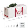 Zober Large Christmas Tree Storage Bag - Fits 9 Ft Artificial Trees - Plastic, Waterproof Christmas Tree Bag For Storage Box For Xmas - Strong, Durable Handles - Label Card Slot - White view 4