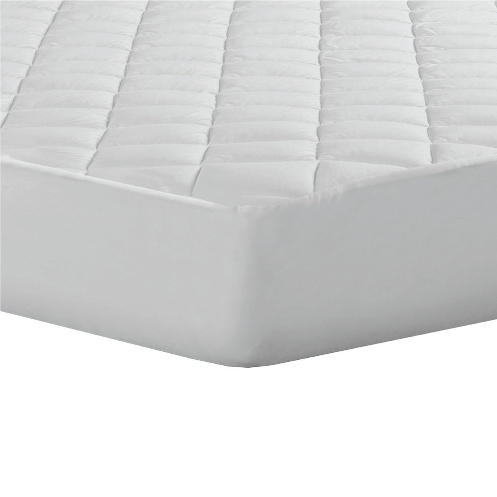 All-In-One Water-Resistant Ultra-Soft Cooling Rayon from Bamboo Fitted Mattress Pad, Twin White
