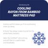 All-In-One Water-Resistant Ultra-Soft Cooling Rayon from Bamboo Fitted Mattress Pad, Twin White view 3