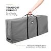 ZOBER 600D Oxford Fabric Large Christmas Tree Storage Bag - Fits 9 Ft Artificial Trees - Tear Proof Waterproof Christmas Tree Bag For Storage Box For Xmas - Strong, Durable Handles - Card Slot - Gray view 4