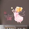 waldo Angel Wall Decal - Princess Wall Decor - WM20. Removable Nursery Wall Decal for Baby Room - Mural Wall Decal for Girls. You are my Lovely Star (Wide 40" x 33" Height) view 3