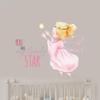 waldo Angel Wall Decal - Princess Wall Decor - WM20. Removable Nursery Wall Decal for Baby Room - Mural Wall Decal for Girls. You are my Lovely Star (Wide 40" x 33" Height) view 4