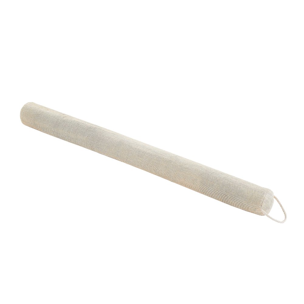 Fresh Ideas Charcoal Draft Blocker and Door Guard for Use with Doors or Windows, 35.5" x 3', Straw