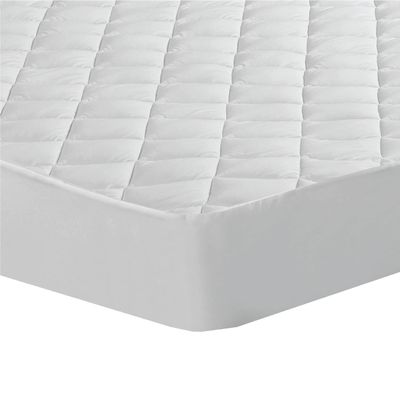 All-in-One Water-Resistant Performance Stretch Moisture Wicking Fitted Mattress Pad, Full,White