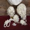 A&C Quinceaeras and more Wedding Bouquet Wedding Lasso Wedding Hair Piece 3506 (White) view 2