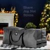 ZOBER 600D Oxford Fabric Rolling Christmas Tree Storage Bag - Fits 7.5 Ft Artificial Trees - Waterproof Christmas Tree Bag For Storage Box For Xmas, Durable Handles and Wheels - Card Slot - Gray view 2