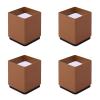 4pcs Furniture Lift Risers Carbon Steel Bed Leg,Self-Adhesive Heavy Duty Furniture Raisers,Adds Height to Sofas Cabinets,Non-Slip Lift Blocks for Table Couch Desk,Square,2CM Groove(brown6x10cm) view 1