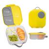 b.box Mini Lunch Box Kids | 4.25 Cup Leak Proof Bento Box for Kids Ages 3+ | 3 Compartment Snack Containers, School Lunch Container, Dishwasher Safe, BPA-Free, PFAS-Free - Lemon Sherbet view 1