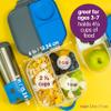 b.box Mini Lunch Box Kids | 4.25 Cup Leak Proof Bento Box for Kids Ages 3+ | 3 Compartment Snack Containers, School Lunch Container, Dishwasher Safe, BPA-Free, PFAS-Free - Lemon Sherbet view 2