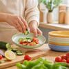 12 PACK 9 Inch Lightweight Wheat Straw Plates, Unbreakable Deep Kids Pates, Plastic Plates Reusable, Dinnerware Sets Gifts, Microwave & Dishwasher Safe, Camping Kitchen Party Use, BPA Free,6 Colors view 2