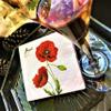 20ct Decorative Napkins - 13x13, Multi-Purpose for Valentine's, Mother's Day, All Seasons - Floral, Red Poppy, Designer V Napkins view 4