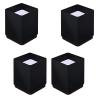 4pcs Furniture Lift Risers Carbon Steel Bed Leg,Self-Adhesive Heavy Duty Furniture Raisers,Adds Height to Sofas Cabinets,Non-Slip Lift Blocks for Table Couch Desk,Square,2CM Groove(black6x10cm) view 1