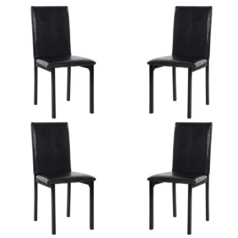 Lexicon Malaya Faux Leather Dining Chair (Set of 4), Dark Brown