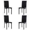 Lexicon Malaya Faux Leather Dining Chair (Set of 4), Dark Brown view 1