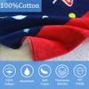 VOOVA & MOVAS Kids Hooded Towels Age 3-8, 30''X50,Soft | Thick | Absorbent Cotton Beach, Bath, Pool Towel | Wrap, Oversized for Boys Girls | Space Theme view 3