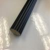 2 Inch Diameter Drapery Wood Fluted Curtain Rod 8 FT (Black) view 1