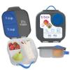 b.box Mini Lunch Box Kids | 4.25 Cup Leak Proof Bento Box for Kids Ages 3+ | 3 Compartment Snack Containers, School Lunch Container, Dishwasher Safe, BPA-Free, PFAS-Free - Blue Slate view 1