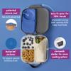 b.box Mini Lunch Box Kids | 4.25 Cup Leak Proof Bento Box for Kids Ages 3+ | 3 Compartment Snack Containers, School Lunch Container, Dishwasher Safe, BPA-Free, PFAS-Free - Blue Slate view 3