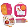 b.box Mini Lunch Box Kids | 4.25 Cup Leak Proof Bento Box for Kids Ages 3+ | 3 Compartment Snack Containers, School Lunch Container, Dishwasher Safe, BPA-Free, PFAS-Free - Strawberry Shake view 1