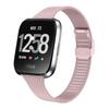 TryBest Watch Metal Strap Compatible for Fitbit Sense and Fitbit Versa 3,Narrow Thin Stainless Steel Replacement Strap Replacement Wristband Adjustable Wrist for 5.5-8.1 inch for Women - Pink view 2