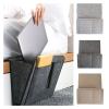 SEN-qiaolu Hanging Caddy Bedside Couch Storage Organizer Bed Holder Pockets Bed Pocket Sofa Organizer Pockets Book Holder (Color : Black 02) view 2