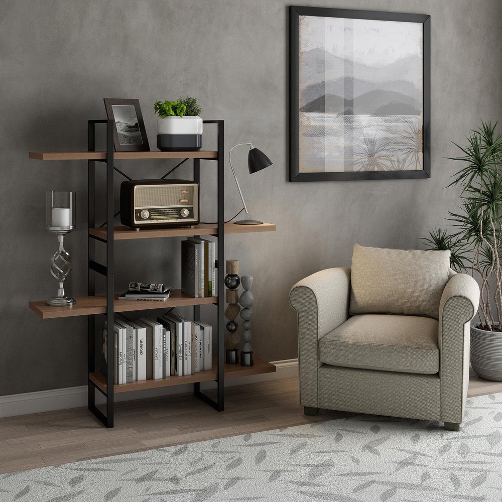 4 Shelf Display Bookcase by DAVEE Furniture INC - 47.24x56.69x11.34 inches