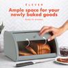 LEVER Modern Farmhouse Bread Box, Large, Gray - Bread Storage Container for Kitchen Countertop view 2