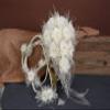 A&C Quinceaeras and more Wedding Bouquet Wedding Lasso Wedding Hair Piece 2346 (Ivory Silver) view 2