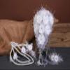 A&C Quinceaeras and more Wedding Bouquet Wedding Lasso Wedding Hair Piece 2346 (Ivory Silver) view 3