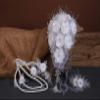 A&C Quinceaeras and more Wedding Bouquet Wedding Lasso Wedding Hair Piece 2346 (Ivory Silver) view 4