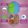 b.box Mini Lunch Box Kids | 4.25 Cup Leak Proof Bento Box for Kids Ages 3+ | 3 Compartment Snack Containers, School Lunch Container, Dishwasher Safe, BPA-Free, PFAS-Free - Ocean Breeze view 3