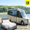 RV Camper King 72"X80" Sheet Set 600 Thread-Count 100% Egyptian Long Staple Soft Cotton Made for RV, Camper, Boat & Motorhomes, Soft-Luxury 8-Inch Deep Pockets 4-PC - Chocolate Stripe view 2