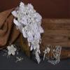 A&C Quinceaeras and more Wedding Bouquet Wedding Lasso Wedding Hair Piece 3505 (White) view 2