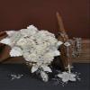 A&C Quinceaeras and more Wedding Bouquet Wedding Lasso Wedding Hair Piece 3505 (White) view 3