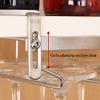 23 cm/9 in Adjustable Wine Glass Rack, Stainless Steel Hanging Wine Glass Holder, Glasses Storage Hanger Organizer view 4