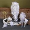 A&C Quinceaeras and more Wedding Bouquet Wedding Lasso Wedding Hair Piece 3510 (Ivory Silver) view 1