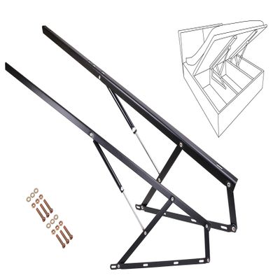 ECLV 5FT Gas Piston Bed Lift Mechanisms for Sofa Bed Box Storage King Queen Twin Space Saving DIY Project Hardware,Black