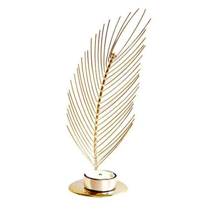 DUO ER European Candle Cup Wood Decor Creative Candle Holder for Home Wedding Bedroom Table Decoration Accessories (Color : Yellow)